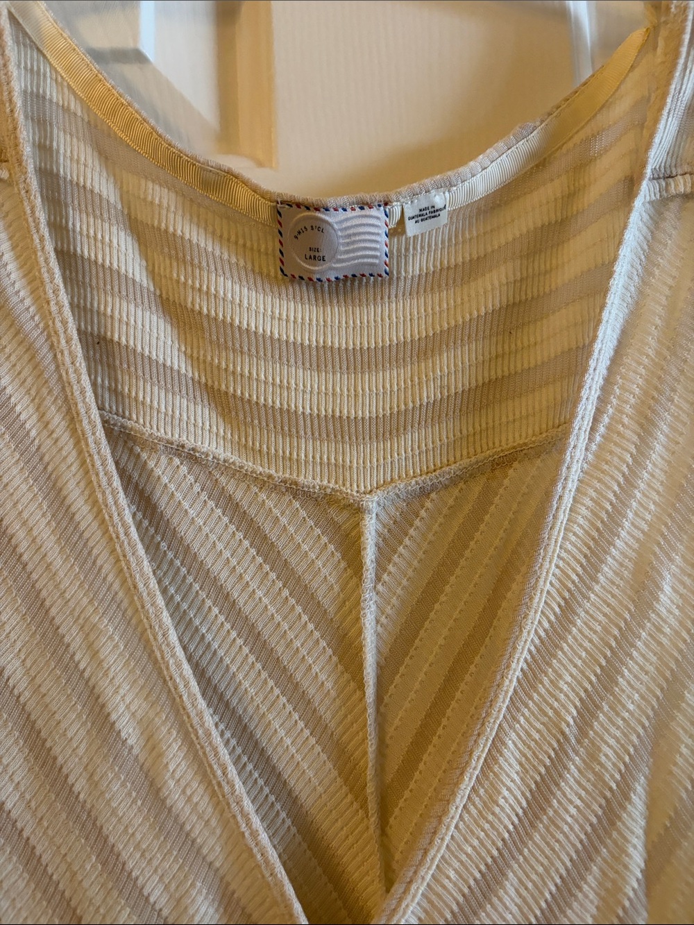 Anthropologie Cream Striped Sleeveless Button-Front Maxi Dress